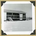 Old Clark Dairy Farm. Black Rapids, Prescott Hyw, Route 16 [Barn construction] January 23, 1961