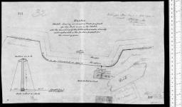Quebec. Sketch shewing construction & site proposed for the ball court in the citadel also the staunching of the soldiers casemates already authorized as well as the portion proposed for the ensuing year. Authorized items 8 and 11 B.E. 1856-7 correct. R.J. Pilkington., Draftsman, 12 April 1856 W.T. Renwick, Lt. Col. R.E. 4Sepr 1855. J.C., F.W. 28-8-55 [architectural drawing] 1855