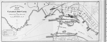 Map showing Canadian Ship Canal also St. Mary's Falls Canal Mich, U.S.A. [cartographic material] 1909