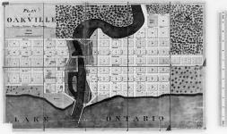 Plan of Oakville, Township of Trafalgar Upper Canada, 1835. [cartographic material] 1835