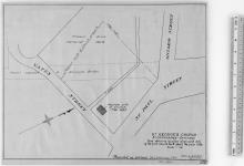 St. George's Church, St. Catharines, Ontario. Plan showing location of original site of the first Church, built about the year 1796. [cartographic material] 1935
