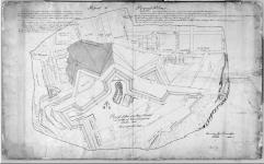 Progress plan of the new citadel under execution at Cape Diamond, Quebec, 1828. Commanding Royal Engineer's Office, Quebec, 1828. Brought home by Capt. Melhuish, 25 Nov. 1828. [cartographic material] 1828