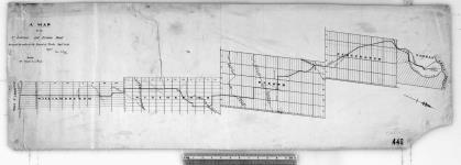 A Map of the St. Lawrence and Bytown Road [showing that part which is in Dundas Co.] Surveyed by Order of the Board of Works. September 1845 by John S. Bruce, D.P.S. [cartographic material] 1845