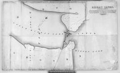 Rideau Canal. Plan shewing the Boundaries as marked on the ground, of the Land belonging to the Ordnance in the vicinity of the Narrows Lock Station, in Lots 5 & 6 1st Concession, Township of North Crosby. [cartographic material] [1851]