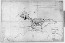 Plan of the Ground in the vicinity of Kingston - Mills; with sections of the High Lands near the Locks now constructing for the Rideau - Canal. [cartographic material] 1829