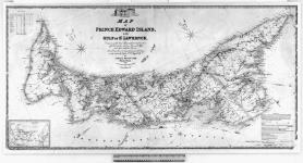 Map of Prince Edward Island, in the Gulf of St. Lawrence, comprising the latest information afforded by the Surveyor Generals Office and other authentic sources. The sea coast, rivers, etc. being laid down from the survey recently completed by Captain H.W. Bayfield R.N. By George Wright Esqr. Surveyor General, 1852, with corrections and additions to 1877 by H.J. Cundall, L.S. [cartographic material] 1877.