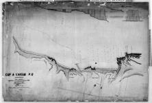 Cap à l'Aigle, P.Q. Plan showing soundings and sections of proposed pier 1880. [cartographic material] 1880