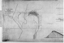 Sketch shewing break at Hogsback and proposed repairs in red. [cartographic material] 1862.