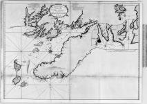 A chart of part of the south coast of Newfoundland [cartographic material]  / taken by order of Commodore Pallisser, by James Cook, surveyor ; Larken, sc. 1766.