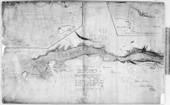 Plan and Soundings of the head of Great Catarqui, or Kingston Bay from the Lower Lake at Kingston Mills, to Gaineaux' Shallows. [cartographic material] 1831(1833)