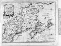A new map of Nova Scotia, and Cape Britain, with the adjacent parts of New England and Canada, composed from a great number of actual surveys; and other materials regulated by many new astronomical observations of the longitude as well as latitude; with an explanation. [cartographic material] 1755.