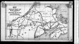 Map shewing proposed short line Railway between Montreal & Halifax. [cartographic material] n.d.