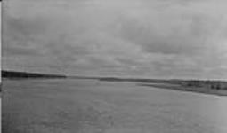 View looking North down Mattagami River about 20 miles north of Smoky Falls, Ont July 1935