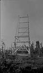 Beacon under construction, Mackenzie River, N.W.T. 1923