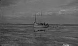 Great Slave lake, N.W.T. Survey schooner "Ptarmigan" in ice July 4, 1924