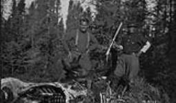 Moose killed, Fanning bay, Reindeer lake, [Sask.] 1924