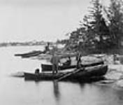 President Chester A. Arthur in rowboat during visit to the Thousand Islands 1882