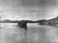 [Kwakiut natives] on an inland waterway; [British Columbia] 1915
