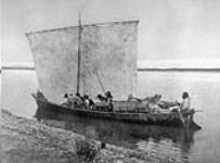 A Noatak arriving home in his sailboat 1930