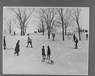 Skiing on Fletcher's Field, Montreal, P.Q