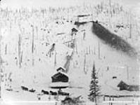 Alamo mine and tramway from camp, Slocan, B.C n.d.