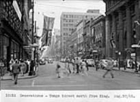 (V.J. Day Decorations - Yonge Street north from King Street, [Toronto, Ontario] 30 Aug., 1945.