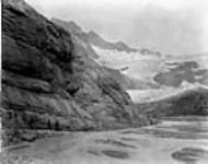 Tongue of Mons Glacier at the head of Glacier Lake, Banff National Park, [Alta.] Oct. 1927