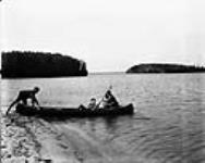 Canoeing - King Island from Sunset Bay - Prince Albert National Park June 1928