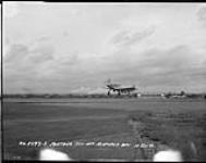 North American MUSTANG aircraft taking off during Air Force Day at Royal Canadian Air Force base 10 June 1950
