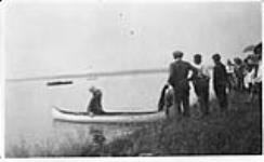 U.E.L. Celebration, Deseronto, Ont, Fourth Day, Pageant of the Arrival of the Mohawks. The landing of the leading canoe June 19/29, May 22, 1784
