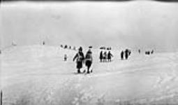 Skiing on Côte des Glacis Hill, Quebec, [P.Q.], 7 March, 1917 7 Mar. 1917