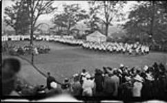Dance and march at Girl Guide rally [on the ground of Pellatt's Casa Loma, Toronto,] 25 Sept. 1915