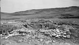 Original site of R.N.W.M.P. Barracks at Eagle Butte, Alta 1936.