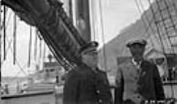 Captain Joseph-Elzéar Bernier and Nu-Kood-Lah on board Steamer ARCTIC 1925