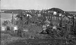 Yellowknife settlement from hill S.W. of Mining Corporation tanks September 1938.