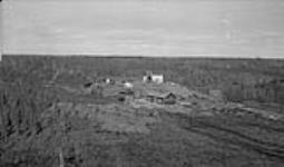 Giant Yellowknife Gold Mine Ltd., headframe at No. 4 shaft vein, looking north July 1940