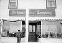 Hudson's Bay Co. store, H.W. Nesbitt standing 1936