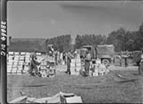 Service point for rations 7 Aug. 1944