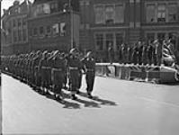 General Charles Foulkes taking salute during marchpast of the 49th British Division 13 May 1945