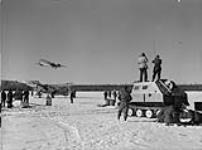 Glider aircraft coming in for landing - Operation Musk-Ox 29 Apr. 1946
