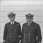 Lt. Cdr. Donald (left) and unidentified Lieutenant of the R.C.N.R. N.O.I.C., Quebec, June 1943 June 1943