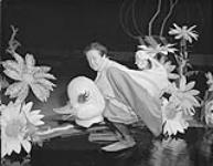 Charlotte Whitton in costume at Springtime Party 10 May 1957