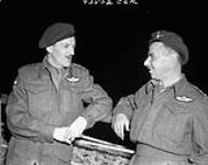 Officers en route to Canada on thirty-day rotation leave, Liverpool, England, 4 December 1944 Deember 4, 1944.