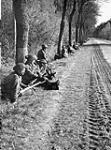 Infantrymen of The Royal Regiment of Canada resting near Dingstede, Germany, 25 April 1945 April 25, 1945.