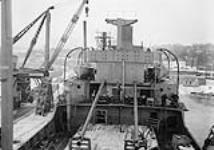 Pictou wartime shipbuilding. Ship under construction 1942-1943.