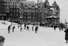 Skating rink on Dufferin Terrace near the Chateau Frontenac ca. 1925 - 1935
