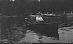 On the wharf of Morinus House, Muskoka Lakes ca. 1908