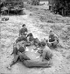 Canadian soldiers playing cards 19-Jul-44