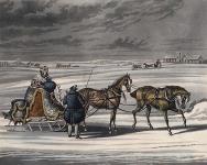 Sleighing in North America 1844