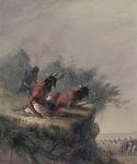 Pawnee Indians Watching the Caravan 1867.